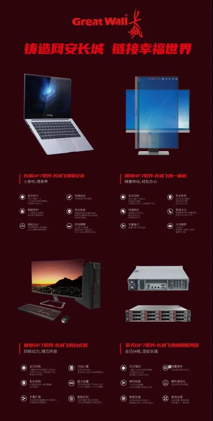 银河麒麟V10与中国长城全系列终端产品完成兼容性适配